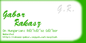 gabor rakasz business card